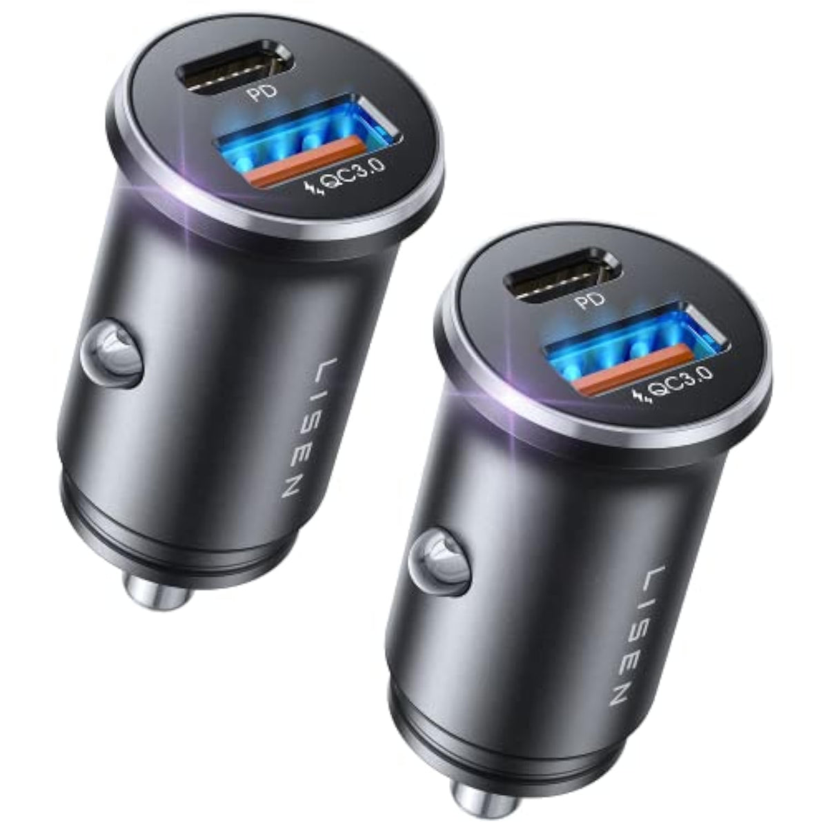 48W USB-C Car Charger Adapter [2 Pack] Fast Charging for iPhone & Galaxy