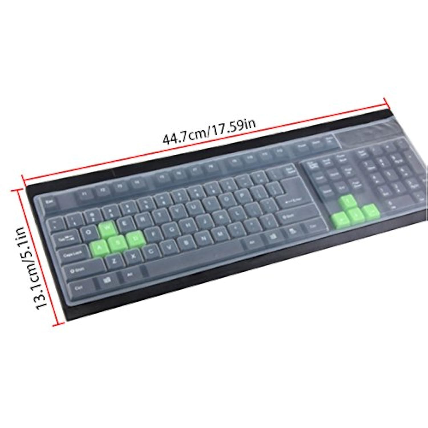 Clear Desktop Computer Keyboard Cover Skin for PC 104/107