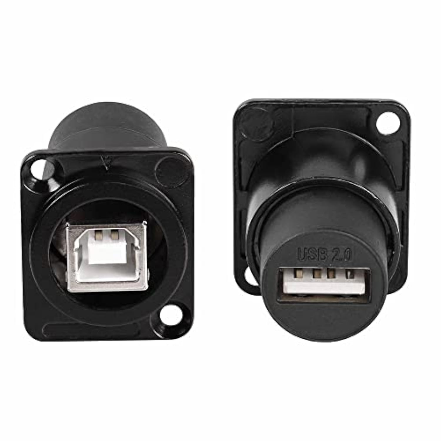 Usb B To Usb A Panel Mount Feedthrough Adapter Usb B Female To Usb 2.0 Female