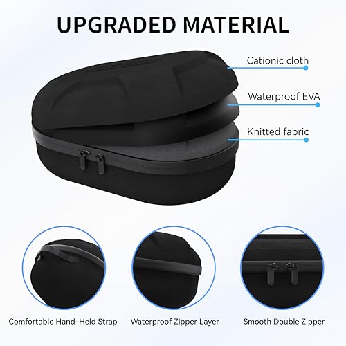 Large Carrying Case for Meta Quest 3, Quest 3S, Oculus Quest 2, and  Vision Pro Hard Travel & Storage Bag Fits VR Headset with Elite Strap and