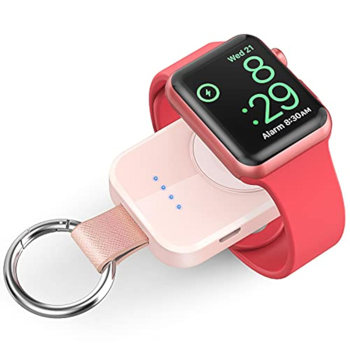 Portable Wireless Magnetic Charger for Apple Watch 1000mAh Pink
