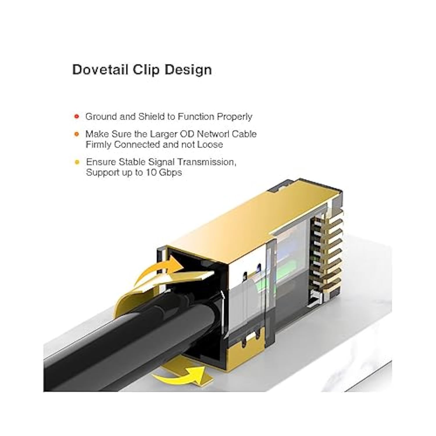 50 Pcs Cat7 Cat7A Rj45 Connectors, Cat7 Cat7A Rj45 Plugs, Sheilded Rj45 8P8C C