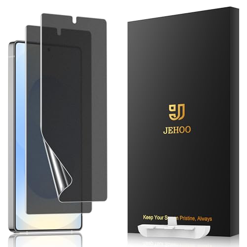 [2 Pack] Anti Glare Matte Privacy TPU Screen Protector for  Galaxy S25 (Not Glass), Fingerprint Sensor Compatible, Full Adhesive Flexible