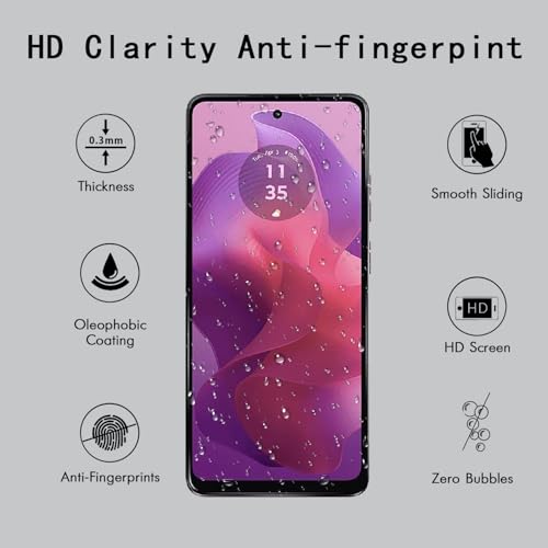 [4 Pack] Screen Protector Compatible with Motorola Moto E14 XT2421,Scratch Resistant,Easy-Install,Bubble Free,Anti-Fingerprint,Tempered Glass