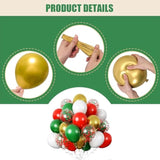 60pcs Gold Red Green 12in Christmas Balloon Arch Kit for Party Decorations