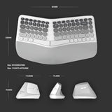 Ergonomic Wireless Keyboard And Mouse Set Creamy Wireless Keyboard Silent Mice Set With Wrist Rest For Computer, Laptop, Pc, Mac, Windows