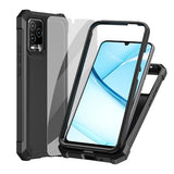 For Blu View 5 Pro Phone Case, Tracfone Blu View 5 Case With Screen Protector, Dual Layer Protection, Shockproof Corner Tpu Bumper, Heavy Duty Protective Phone Cover For View 5 Pro - Black