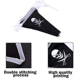 31.5ft Halloween Jolly Roger Banner 30pcs Skull Pirate Triangle Flags Bunting Party Decor