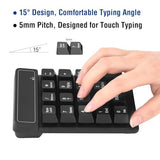 Wireless Number Pad, Numeric Keypad Ultra-Silent Rechargeable 2.4G 35 Keys For Laptop,Desktop,Pc, Notebook