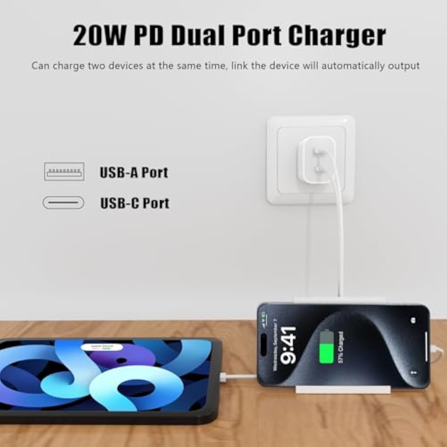 2 Pack Usb C Charger Block, For Iphone Charger Block,20W Durable Dual Port Pd+Qc 3.0 Power Adapter,Power Adapter Cube For I Phone 16/16 Pro/16 Pro Max/16 Plus/15/14/1 3, Xs/Xr/X,Samsung, More