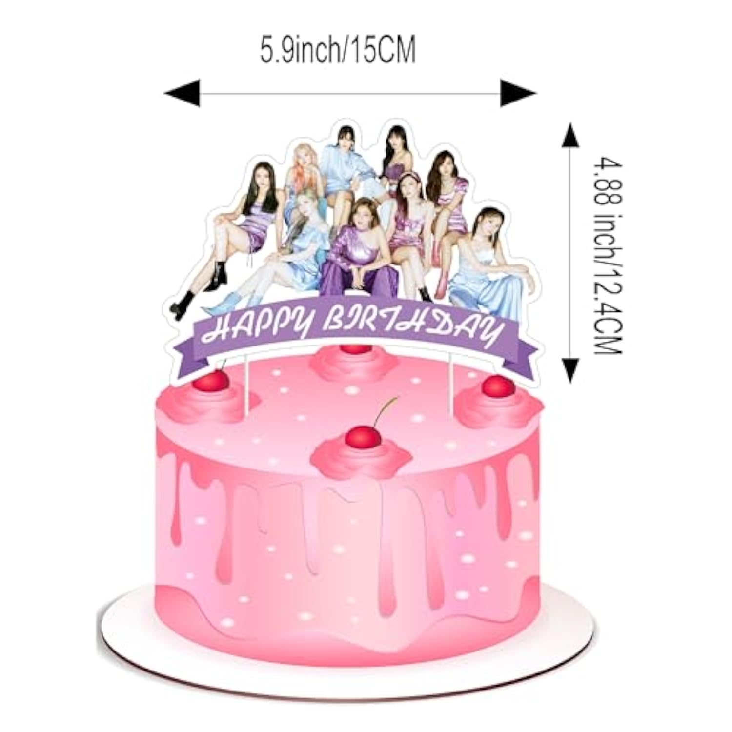 Twice Merch Party Decorations Happy Birthday Banner Cake & Cupcake Toppers Balloons