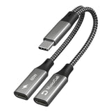 Dual Usb-C Headphone And Charger Adapter - 1 In 2 Out Usb C Splitter With 60W Fast Charging And Audio Adapter For Iphone 16 15 Ipad Huawei Galaxy Pc, Type-C To Headphone Splitter For Call & Music