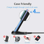 Wireless Charger,10W Max Wireless Charging Stand, Compatible With Iphone 16E/16/16 Plus/16 Pro Max/15/15 Plus/15 Pro Max/14/13/Se 2022/12/11/X/8, Galaxy S22/S21/S20/S10(No Ac Adapter)