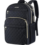 Laptop Backpack 15.6 Inch Stylish Daypack With Usb Charging Port, Waterrepellent Nylon Backpack Backpack For Travel/Business/Women/Black