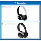Professional Replacement Earpads Cushion Compatible With Philips Shb9100 Shb9000 Shb-9100 Shb-9000 Headphones Ear Pads With Skin-Friendly Leather And Memory Foam