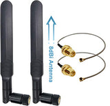 8Dbi Rp-Sma Male Wifi Antenna + 20Cm U.Fl To Rpsma Female Extension Cable For Mini Pcie Slot