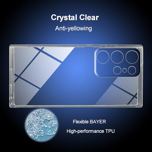 Phone Case for  Galaxy S23 Ultra, Clear Case Shockproof Protective Bumper Slim Cover