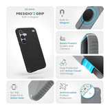 Speck Samsung Galaxy S25 Case - Magnet Case, 13-Foot Drop Protection, No-Slip Grips - Samsung S25 Case Magsafe - Raised Bezel and Enhanced Buttons - Presidio 2 Grip