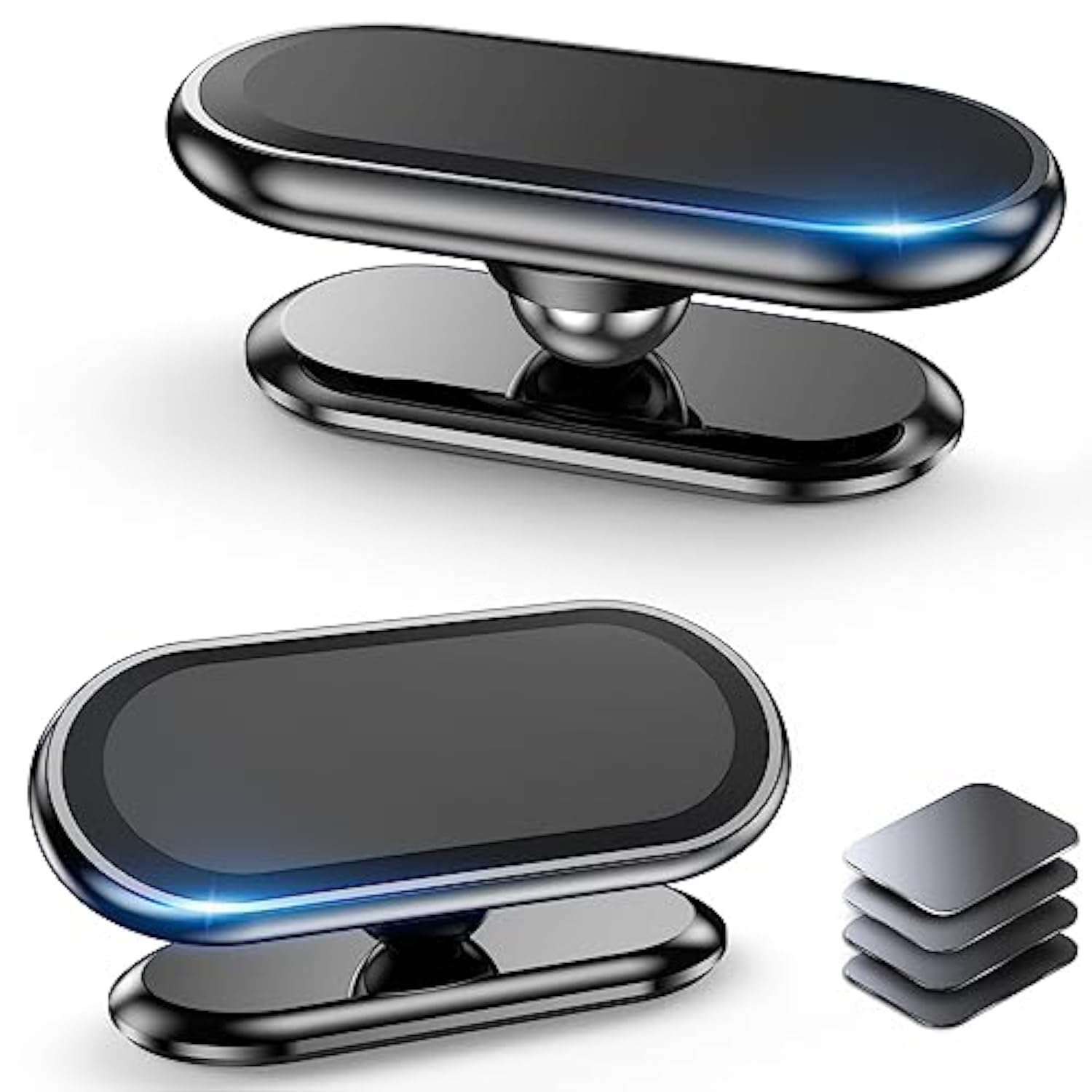 ?2-Pack?Magnetic Phone Holder For Car, [ Super Strong Magnet ] [ With 4 Metal Plate ] Cell Phone Carmount For Iphone Magnetic [ 360° Rotation ] Universal Dashboard Adhesive Car Magnetic Phone Mount