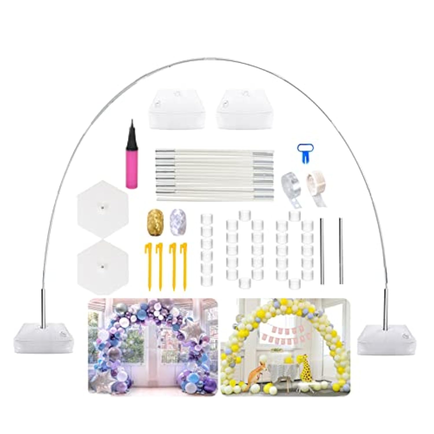 20Ft Balloon Arch Kit, Balloon Arch Stand For Birthday Party Wedding Graduation Decorations, Baby Shower Garden Arbors Photo Backdrop Party Supplies, 9Ft-H X 10Ft-L