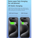 65W Usb C Charger Block, Gan Nano Super Fast Charging Wall Plug Port Pd Dual A & Type C Power Adapter Brick Cube For Macbook Pro/Air, Ipad Iphone 16 15/Pro, Galaxy S23/S22, Pixel, Laptop