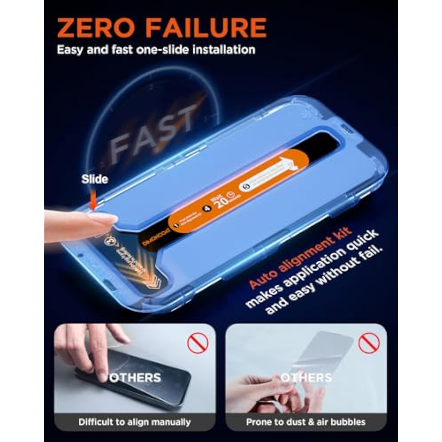 4-Pack Screen Protector For Iphone 16 Pro [Auto Alignment Kit] Tempered Glass 10X Military Protection Compatible 16 Pro 6.3'' Hd Diamonds Hard Film, Zero Bubble, Case Friendly