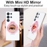 Finger Ring Stand Grip,Luxury Glitter Diamond Universal Metal Ring Kickstand with Mirror for iPhone 17/16/15/14/13 Pro Max, Galaxy S25/S24/S23/S22