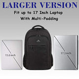 Extra Large Backpack, 17 Inch Travel Laptop Backpack With Usb Charging Port, Anti Theft Tsa Friendly Business Work College Computer Backpack For Men Women, Black