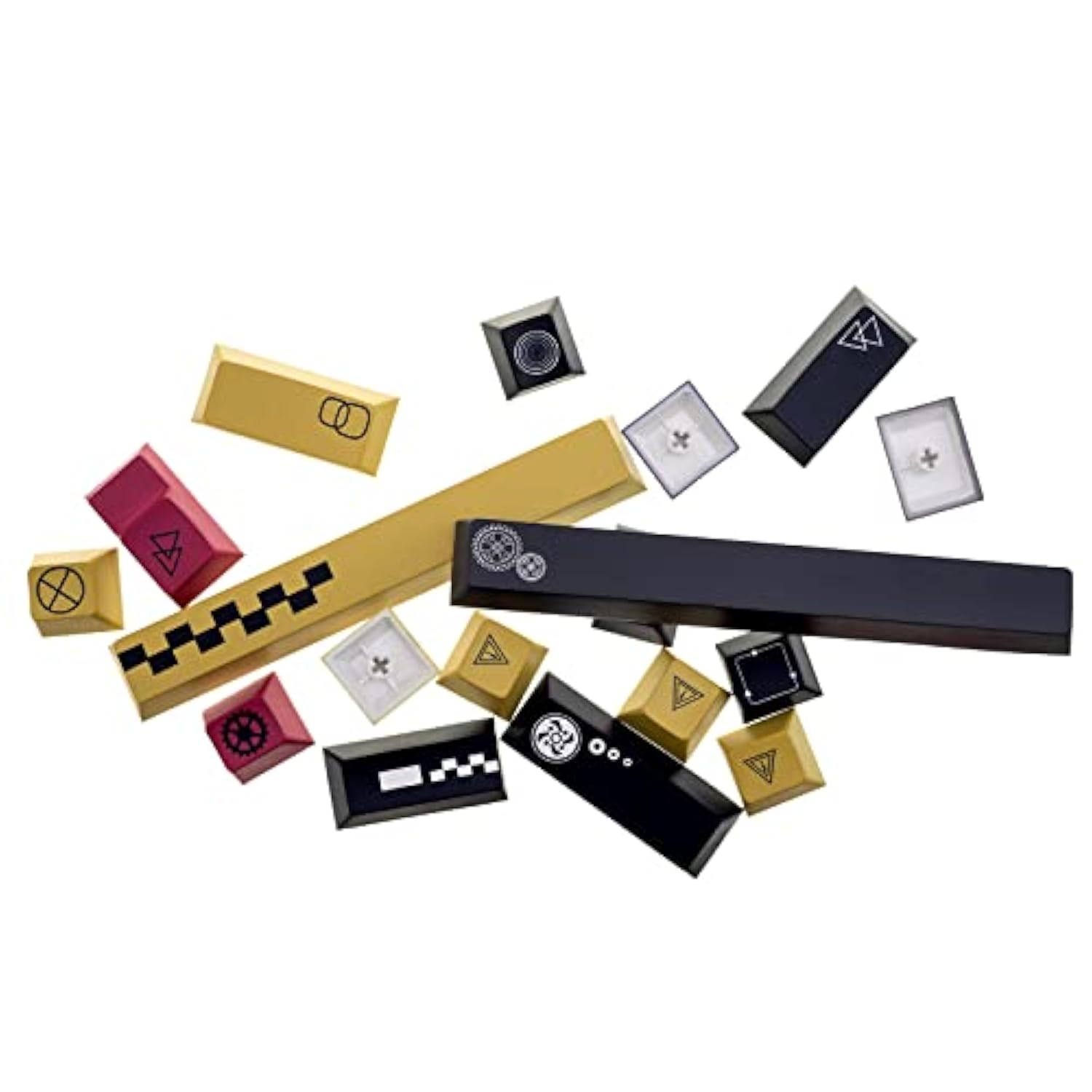 138 Keys Rainbow Keycaps Side Transparent, Oem Profile Pbt Pc Five-Sided Therm