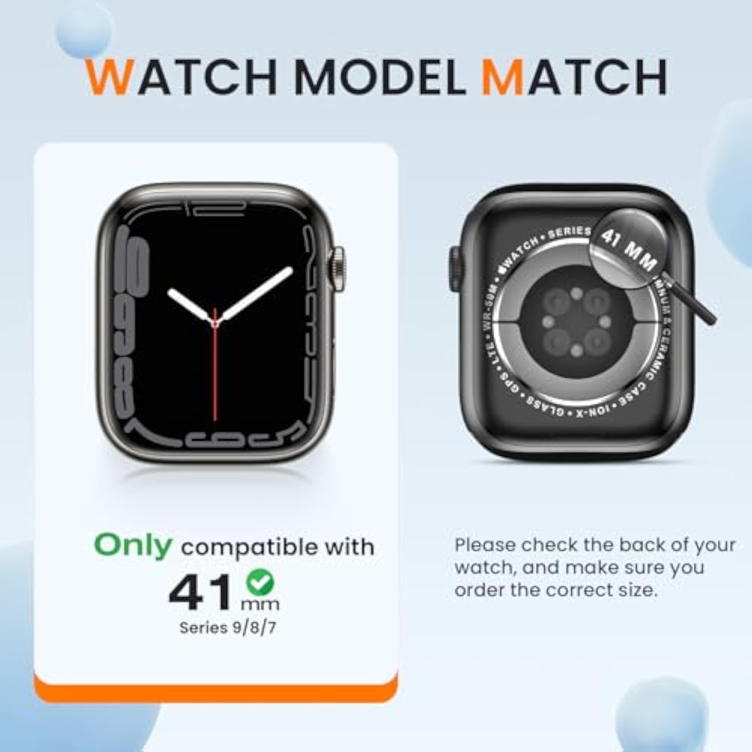 2 Pack Clear Bumper Case for Apple Watch Series 7 41mm