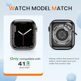 2 Pack Clear Bumper Case for Apple Watch Series 7 41mm