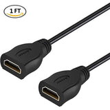 4K Hdmi Extension Cable 1 Ft Female To Female, Gold Plated High Speed Hdmi2.0