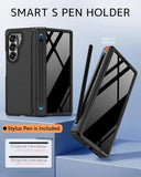 for  Galaxy Z Fold 5 Case with S Pen Holder & Stylus and Invisible Kickstand,Built in Privacy Screen Protector and Hinge Phone Cover for