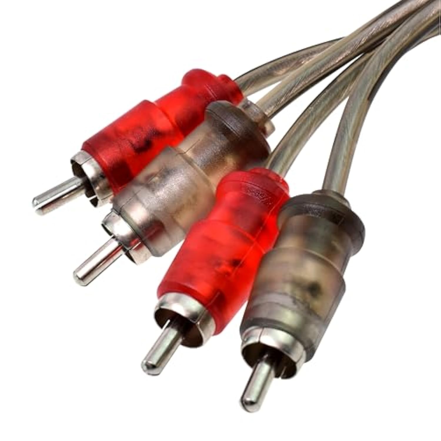 Audio Rca Interconnect Cable Patch Male To Male Ofc Spiral Braid (1.5Ft, 3 Pac