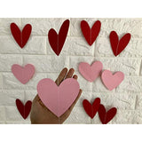 80 Heart Garland Red & Pink- Valentines Day Decoration, Hanging Hearts, Valentines Day Banner, Hanging Valentines Garland, Valentine'S Day Decorations, Large Heart Valentines?No Diy?
