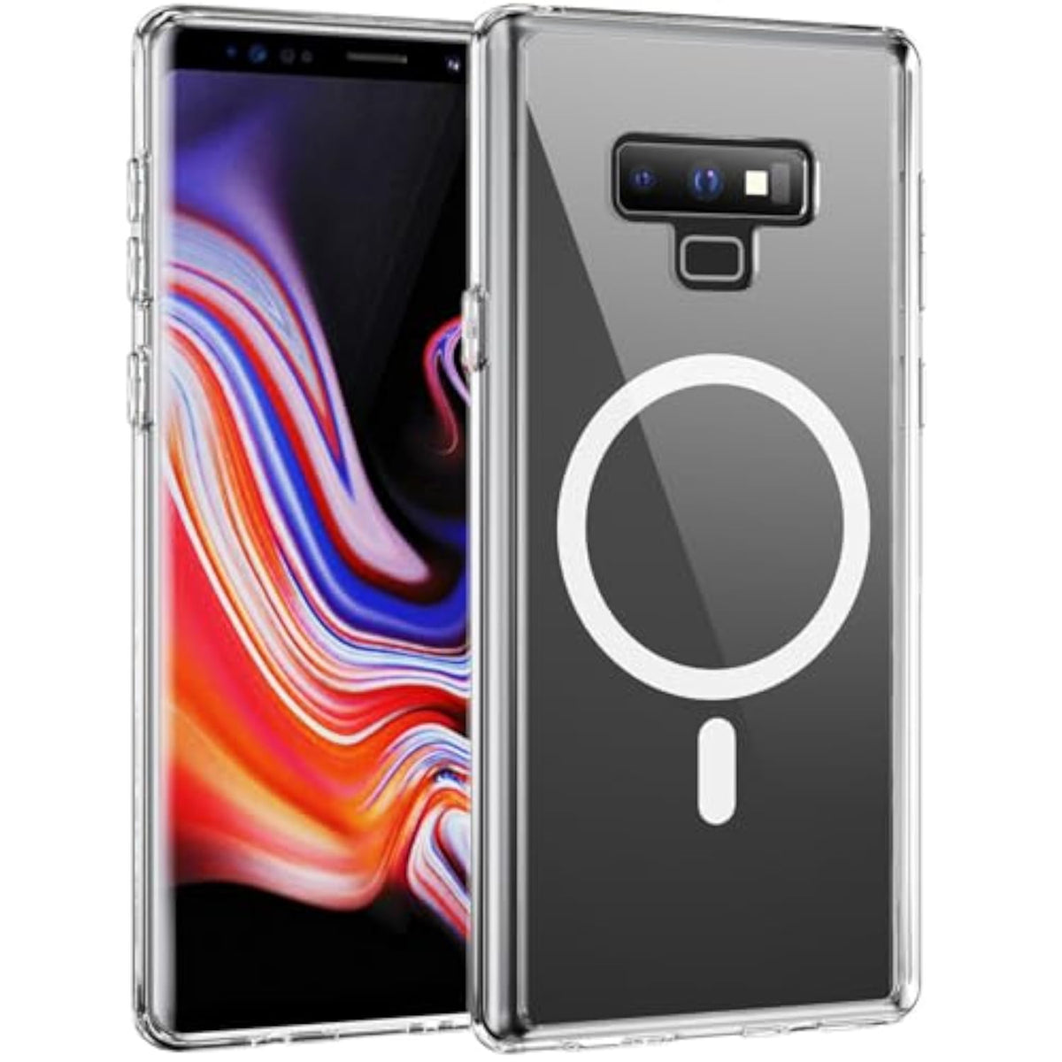 Clear Magnetic Transparent Case for Samsung Galaxy Note 9 6.4 inch, 2018 Release, Military-Grade Shockproof Protection Funda