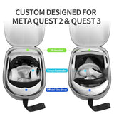 Carrying Case For Meta Quest 3S/Quest 3/Quest 2, Vr Headset, Controller, Offical Original Head Strap Accessories, Premium Hard Felt Fabric With Lightweight Protection For Travel Storage
