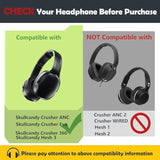 Crusher Anc Earpads And Headband Replacement For Skullcandy Crusher Wireless Crusher Anc/Crusher Evo/Crusher 360/Hesh 3 Headphones Ear Pads With Protein Leather