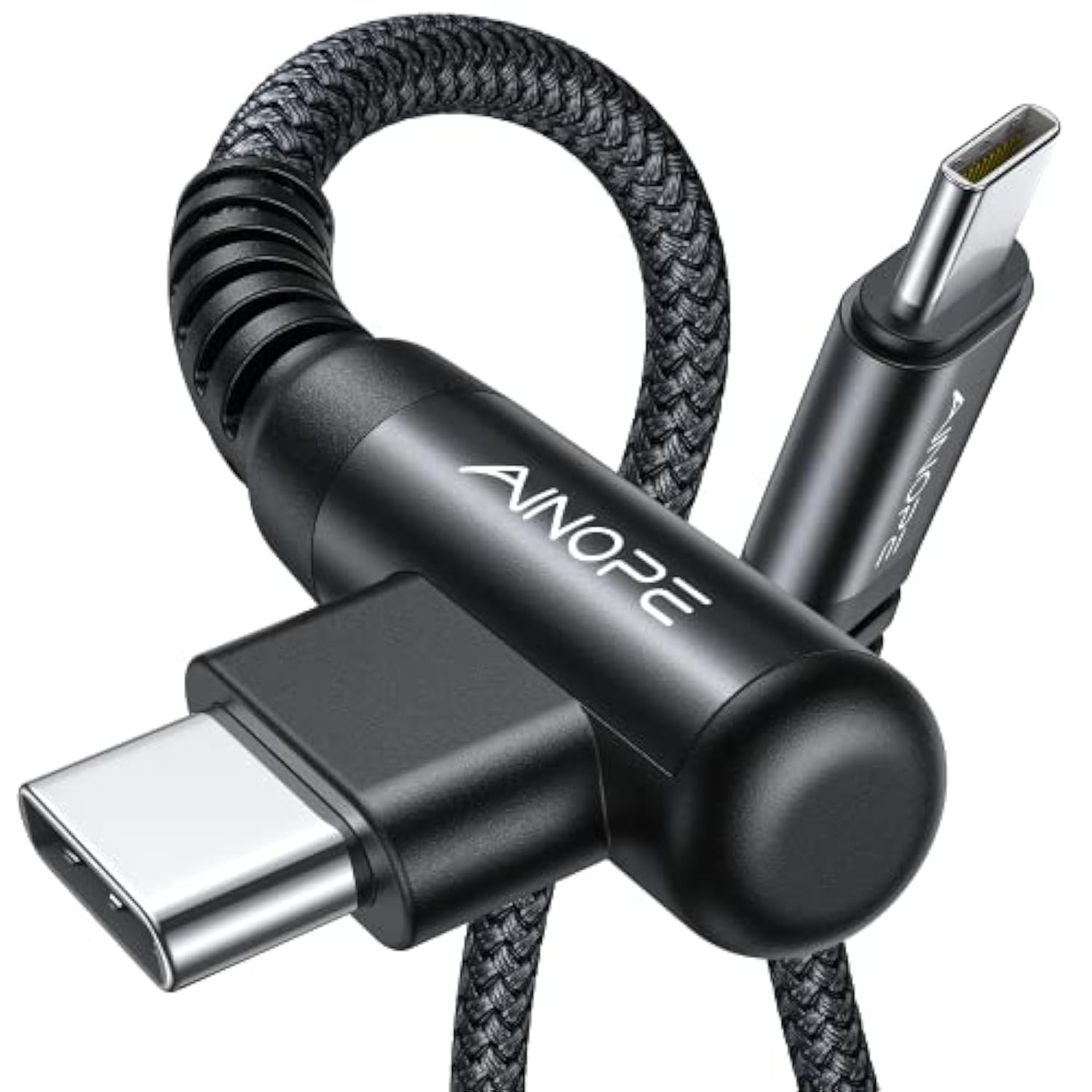 Usb C To Usb C Cable 60W, [2-Pack 6.6Ft] Usb Type C Cable Right Angle, Compati