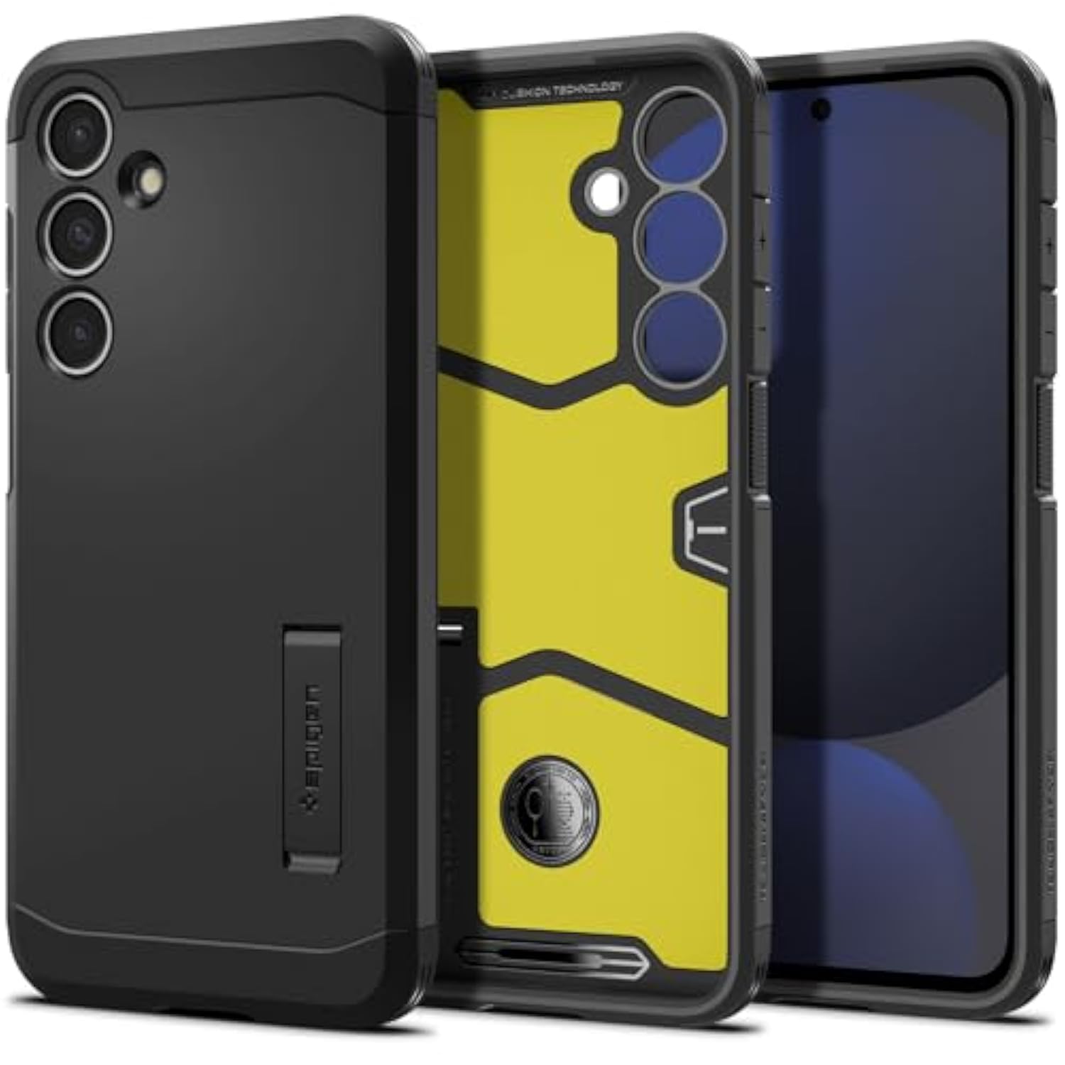 Spigen Tough Armor Designed for Galaxy S24 FE Case (2024) [Kickstand] - Black