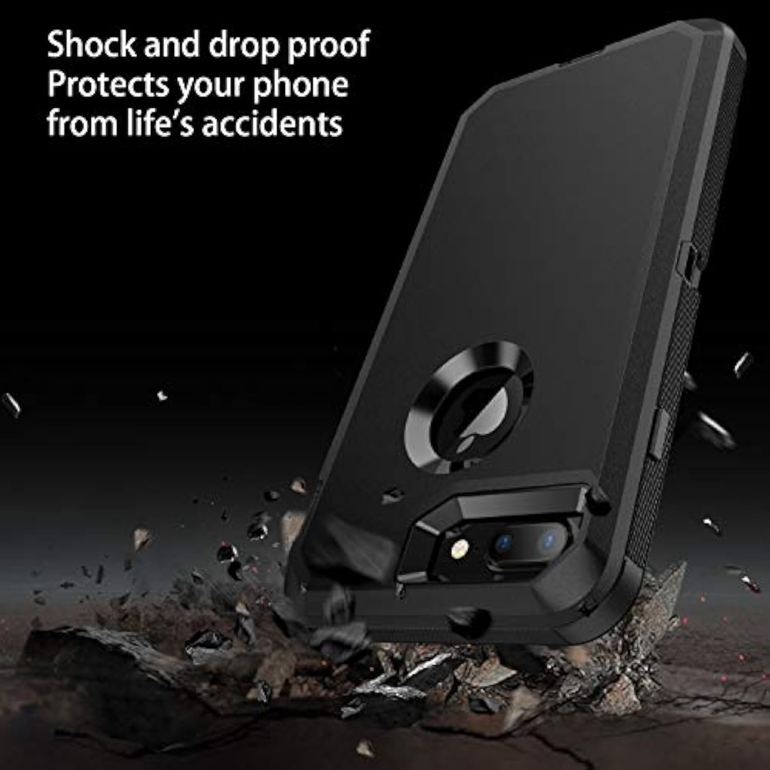 For Iphone 8 Plus/7 Plus Case, Belt-Clip Holster Case, Built-In Screen Protector,Shockproof 3-Layer Full Body Protection Rugged Heavy Duty Hard Cover For Iphone 8+/7+ 5.5 Inch,Black