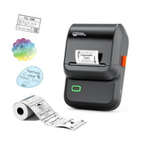 Label Maker Machine With Tape, M100 Barcode Label Printer, Address Label Maker With 4000 Icons And 300 Fonts, Bluetooth Thermal Printer For Small Business, Home, Office, School, Glossy Black