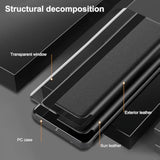 For Samsung Galaxy S25 Edge Case Flip Leather Cover Clear S-View, For Samsung S25 Edge Phone Case Smart Window Hard Flip, Shockproof Protective Cover Galaxy S25 Edge 5G Case Clear View