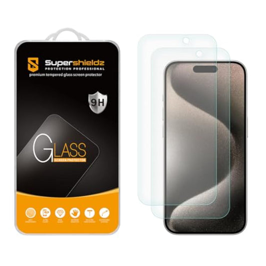 (2 Pack) Anti Glare (Matte) Screen Protector Designed For Iphone 15 Pro (6.1 Inch) [Tempered Glass] Anti Fingerprint, Anti Scratch, Bubble Free