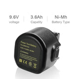 [2 Pack] 3.6Ah Ni-Mh Replacement For Dewalt 9.6Volt Battery Dw9061 Dw9062 Dw926 Dw955 Dw926K - Cordless Power Tools