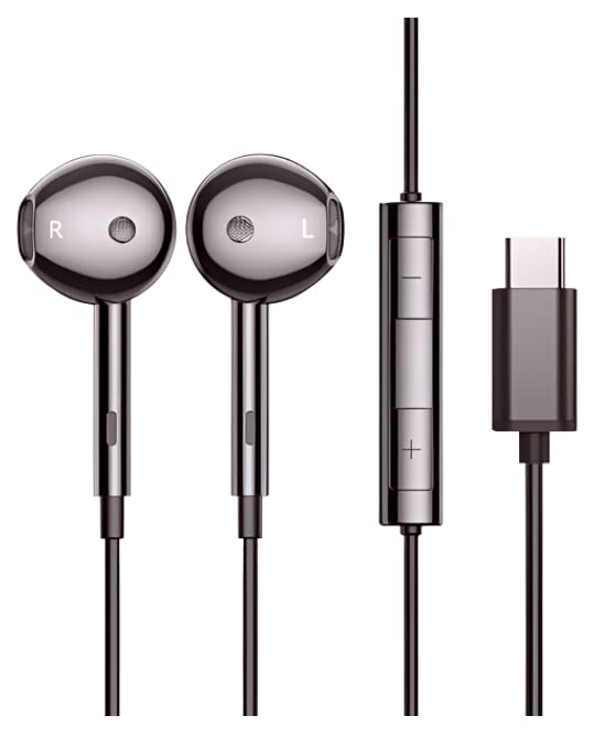 Usb Type C Headphone Wired With Mic Replacement For Fire Max 11, Kindle Scribe, Samsung Galaxy S24 Ultra Plus A54 5G, Earphones C Type Earbuds Microphone For Tablets Cellphones Usb Ear Buds