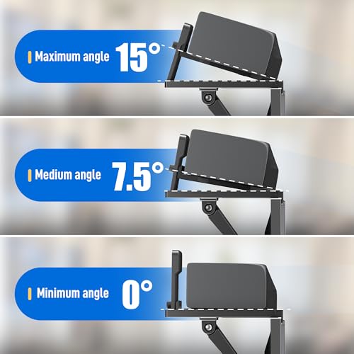 No Drilling Soundbar Mount,Adjustable TV Top Shelf Compatible with ,LG,Vizio,Bose,JBL,Sonos,Universal Floating Bracket Holds up to 11 lbs,Black
