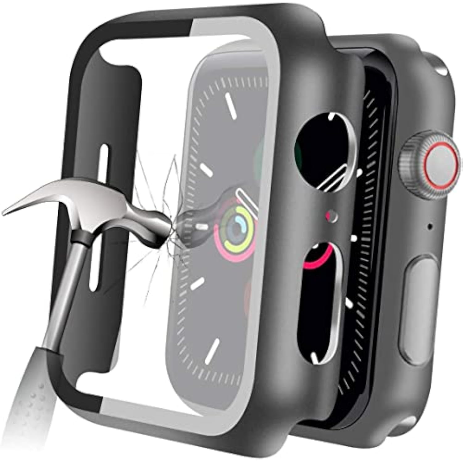 Compatible With Watch 42Mm Series 3/2/1 Case With Built-In Tempered Glass Screen Protector, Thin Guard Bumper Full Coverage Hard Cover For Iwatch Accessories