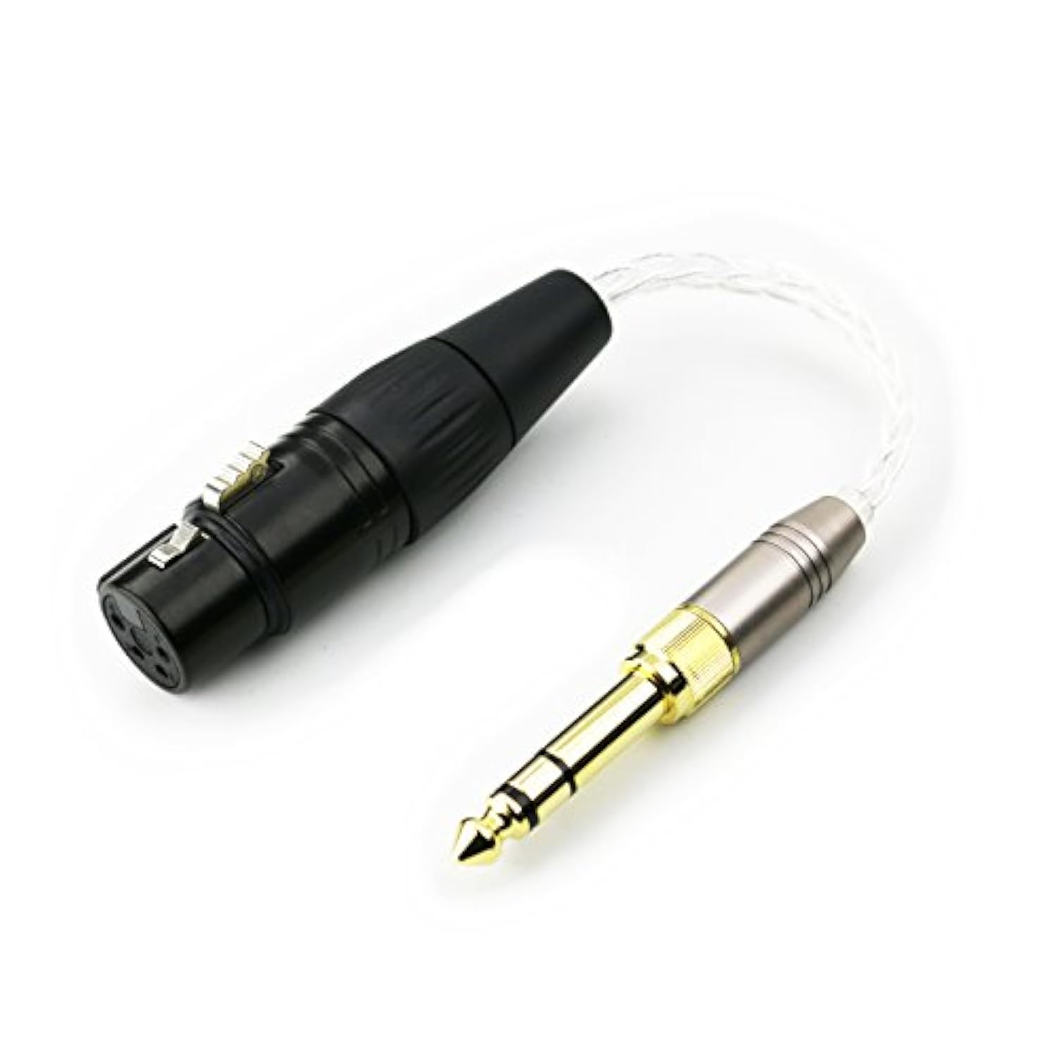 3.5Mm 1/8" Trs Male & 6.3Mm 1/4" Adapter To 4-Pin Xlr Balanced Female Headphone Audio Adapter Cable