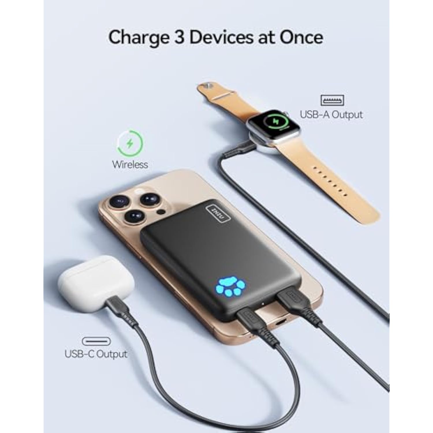 For Portable Charger, Slim Qi2 Certified 10000Mah 30W Magnetic Power Bank, Usb C In&Out Wireless Battery Pack Phone Charger, Only For Iphone 16/15/14/13/12 Series